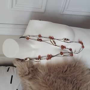 European Long Infinity Beaded Necklace